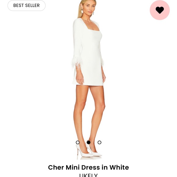 knee length dresses for ladies Likely Cher Mini Dress in White main image 1